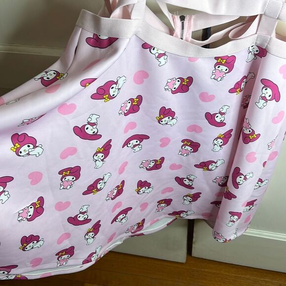 My Melody Strappy Suspender Skirt Pink Size Large Nwt - Picture 4 of 9